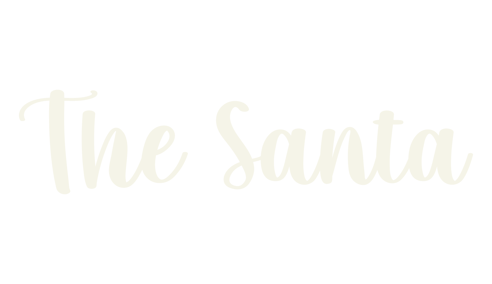 The Santa, calligraphy font preview