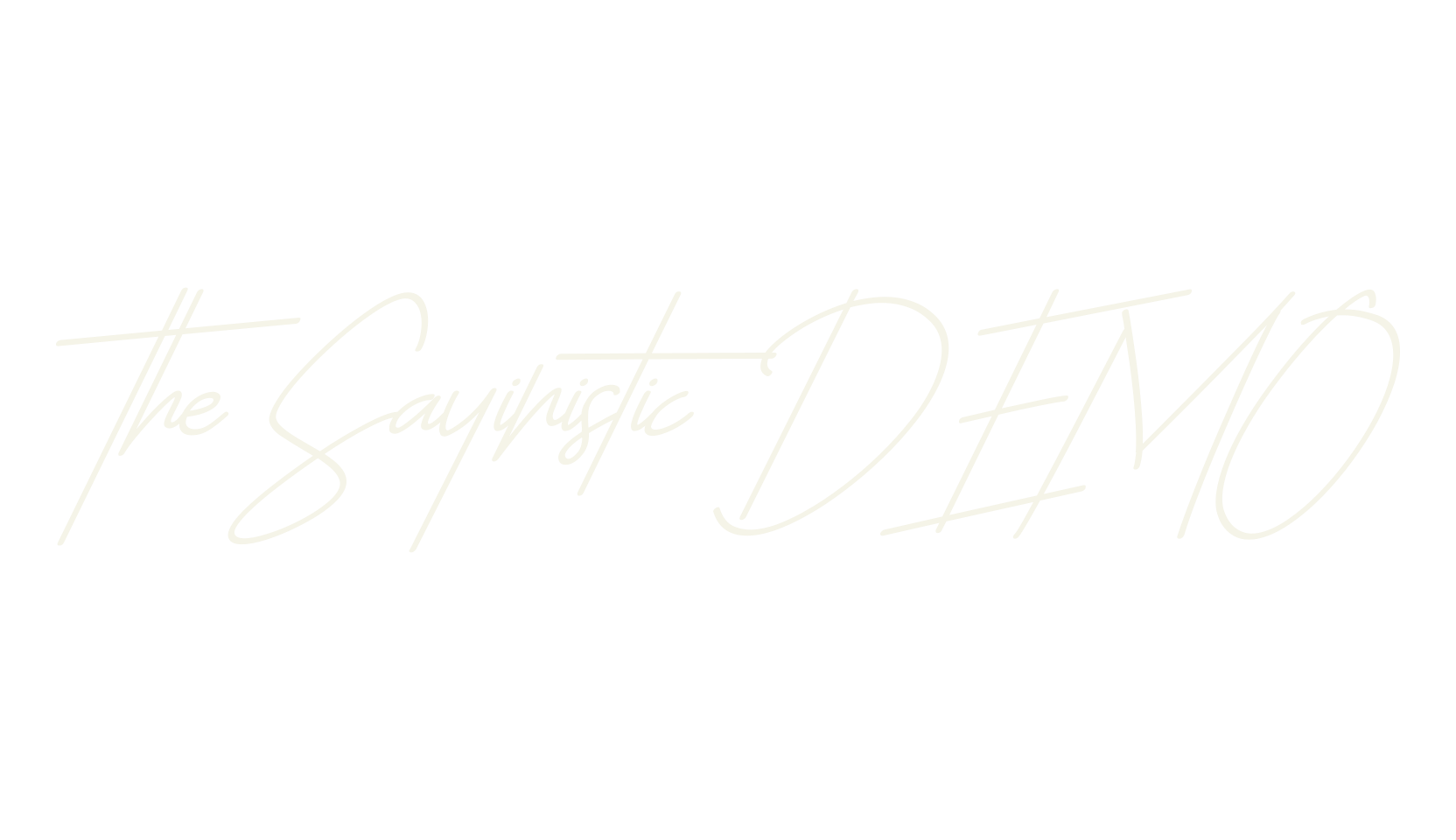 The Sayinistic DEMO, cursive font preview