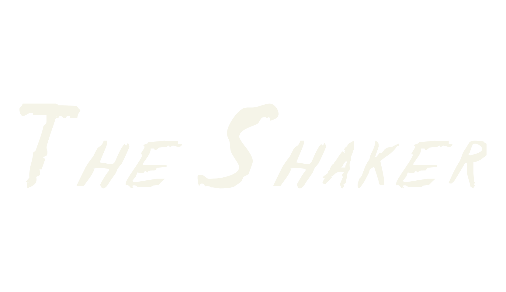 The Shaker, handwriting font preview