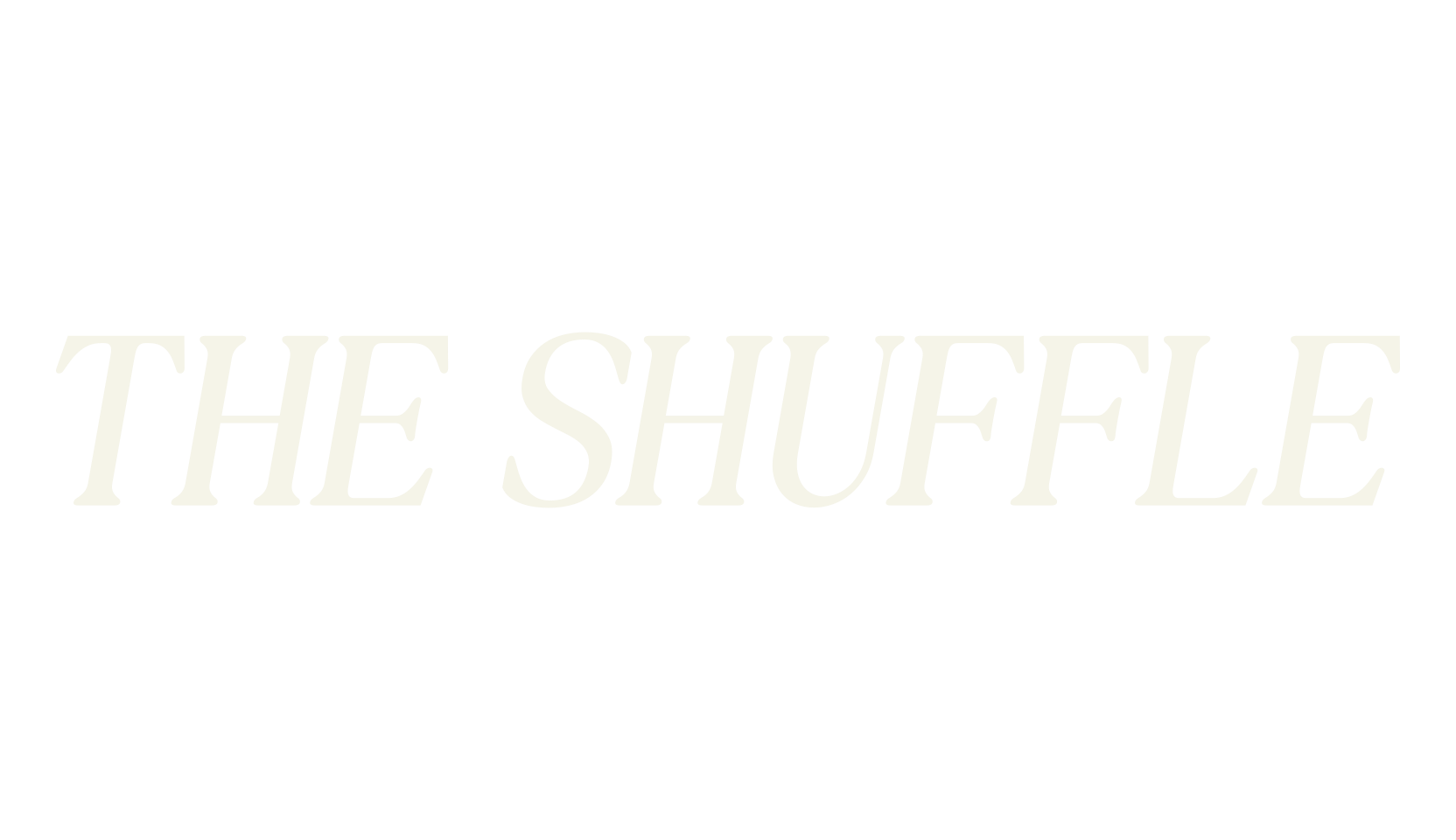 THE SHUFFLE, serif font preview