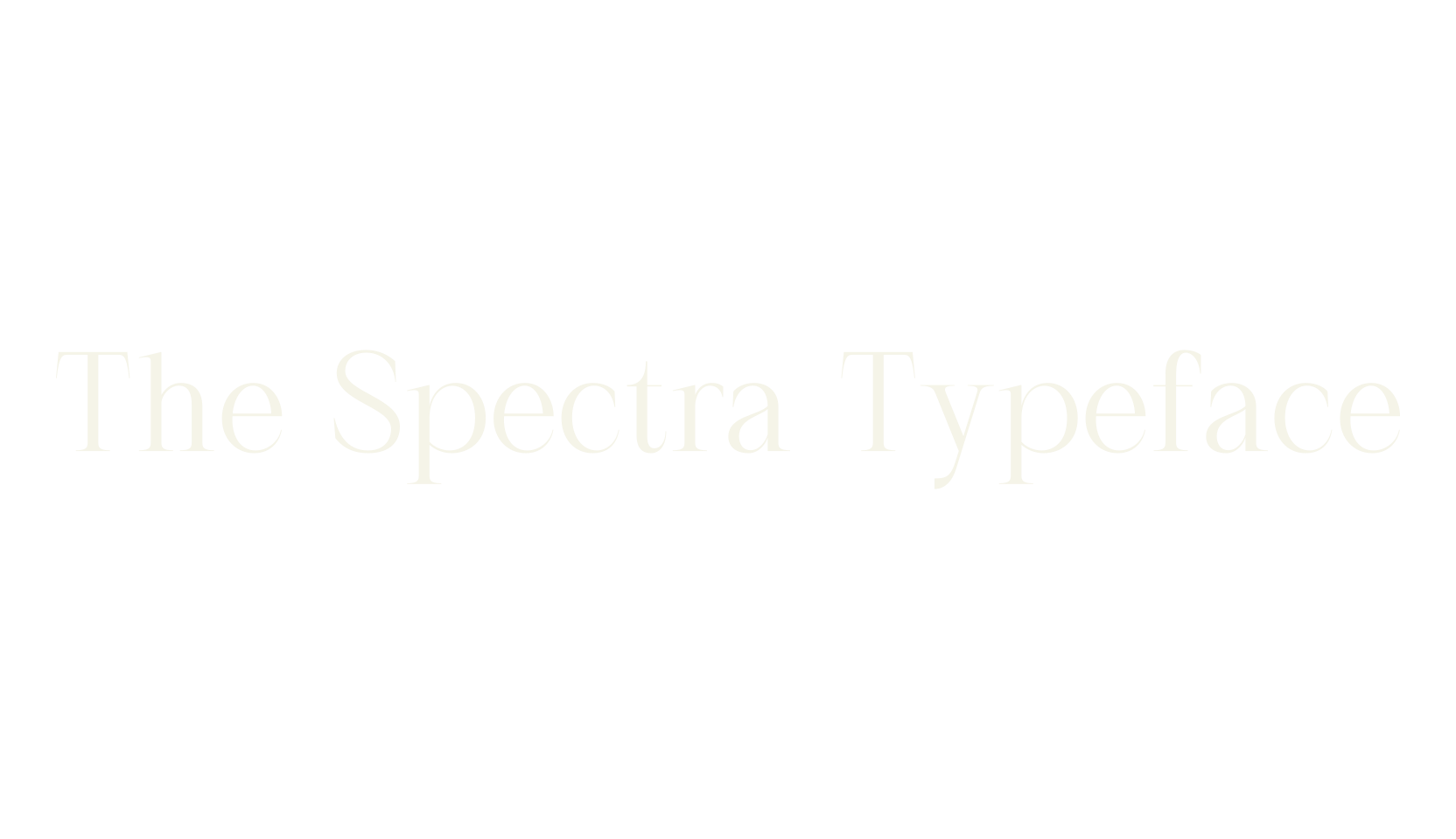 The Spectra Typeface, text font preview