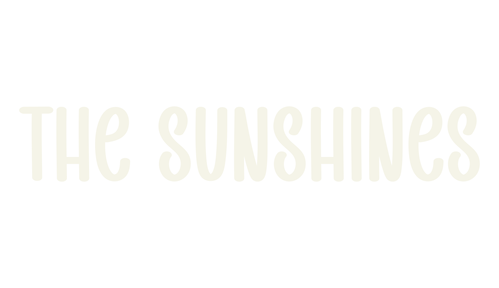 The Sunshines, handwriting font preview