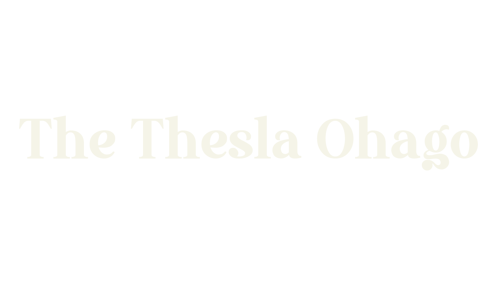 The Thesla Ohago, serif font preview