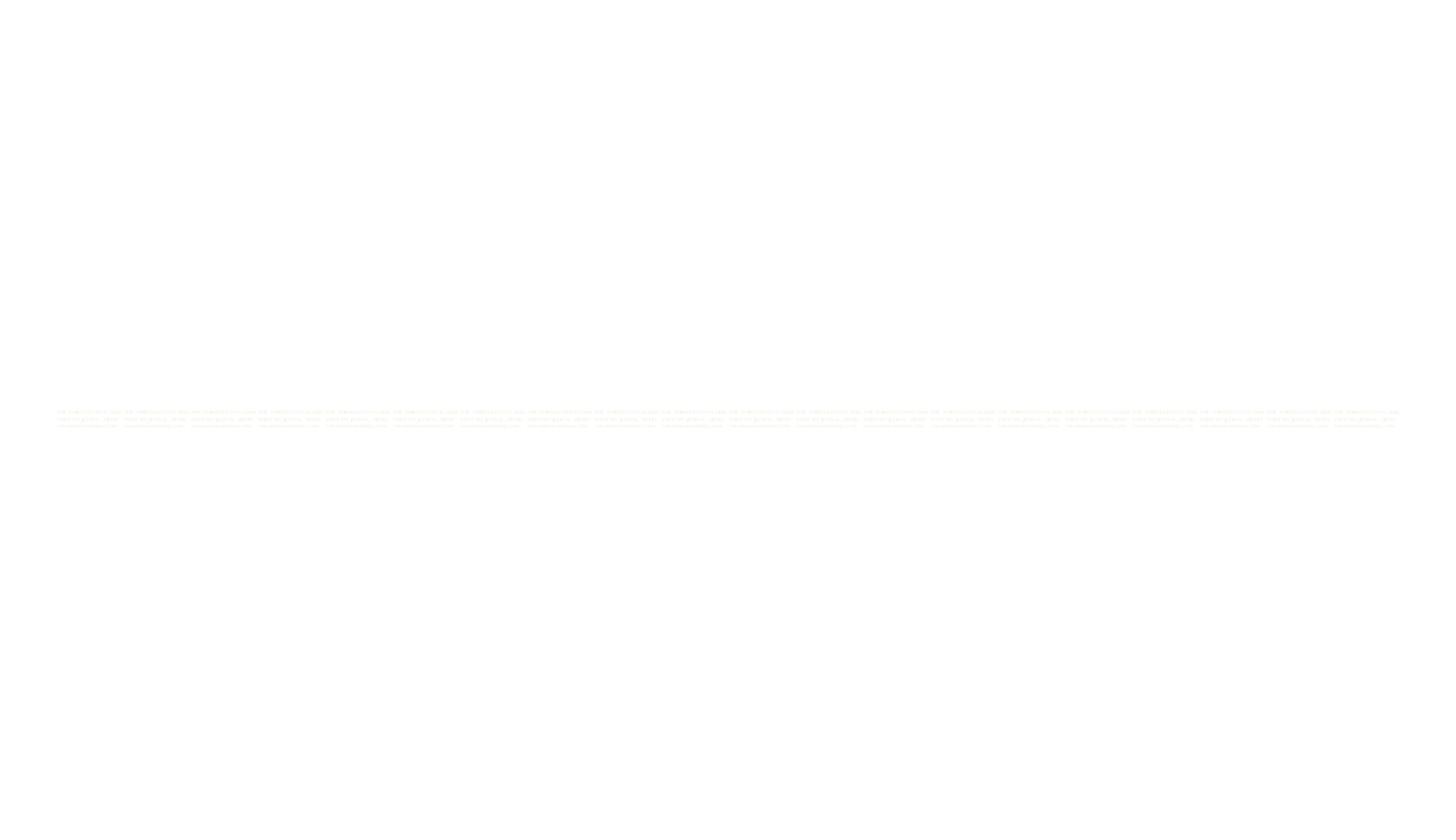 The Thirteenth Floor, display market font preview