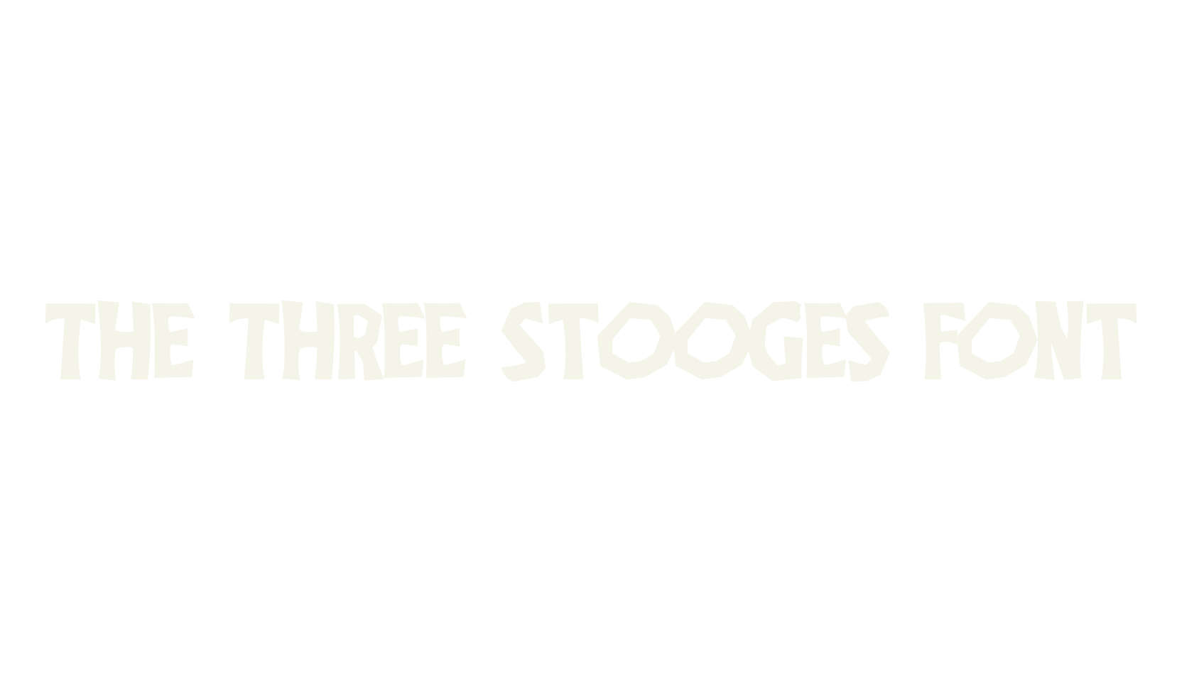 The Three Stooges Font, display market font preview