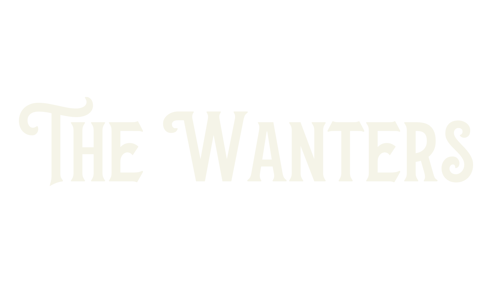 The Wanters, display market font preview