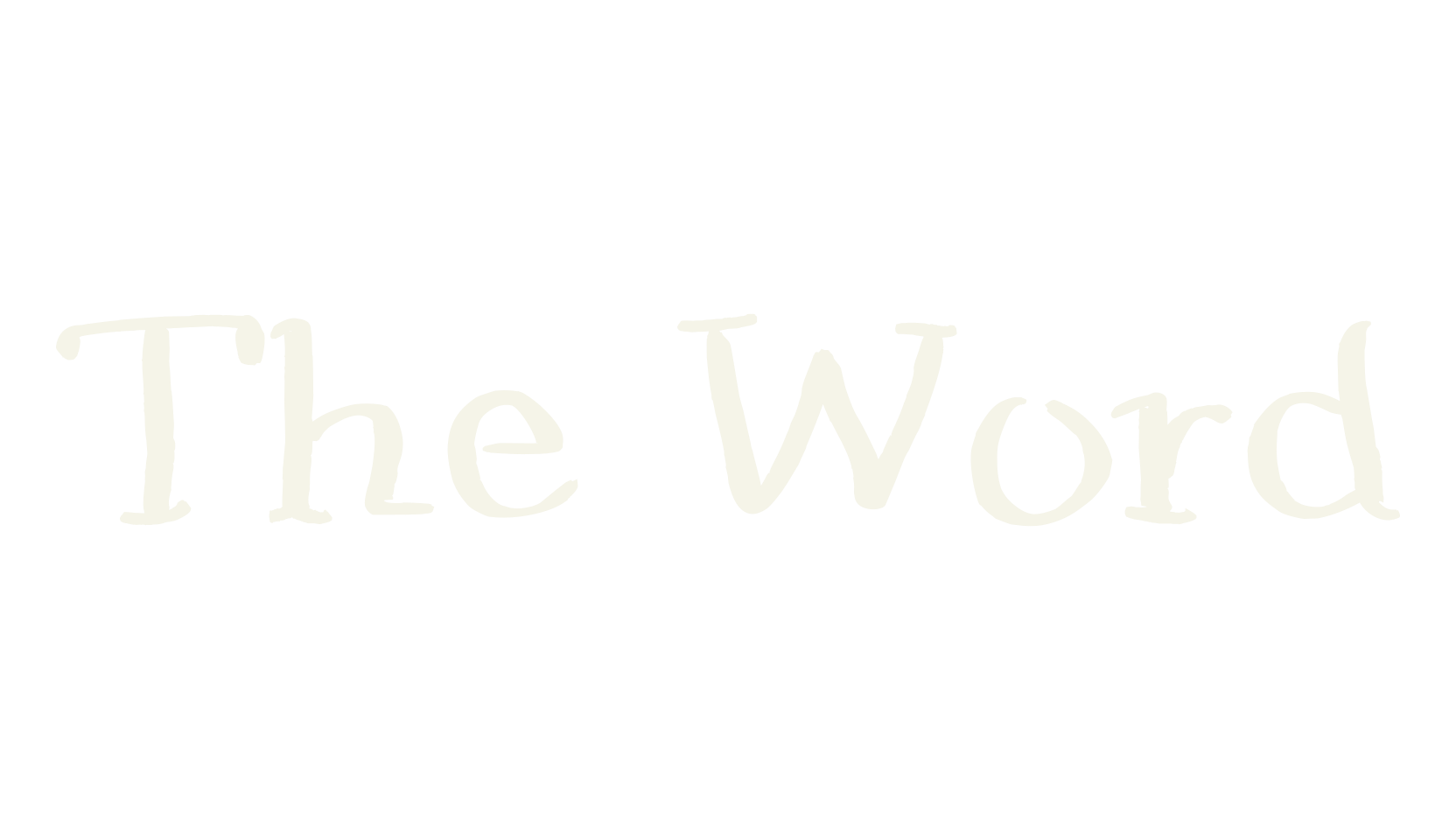 The Word, hand drawn font preview