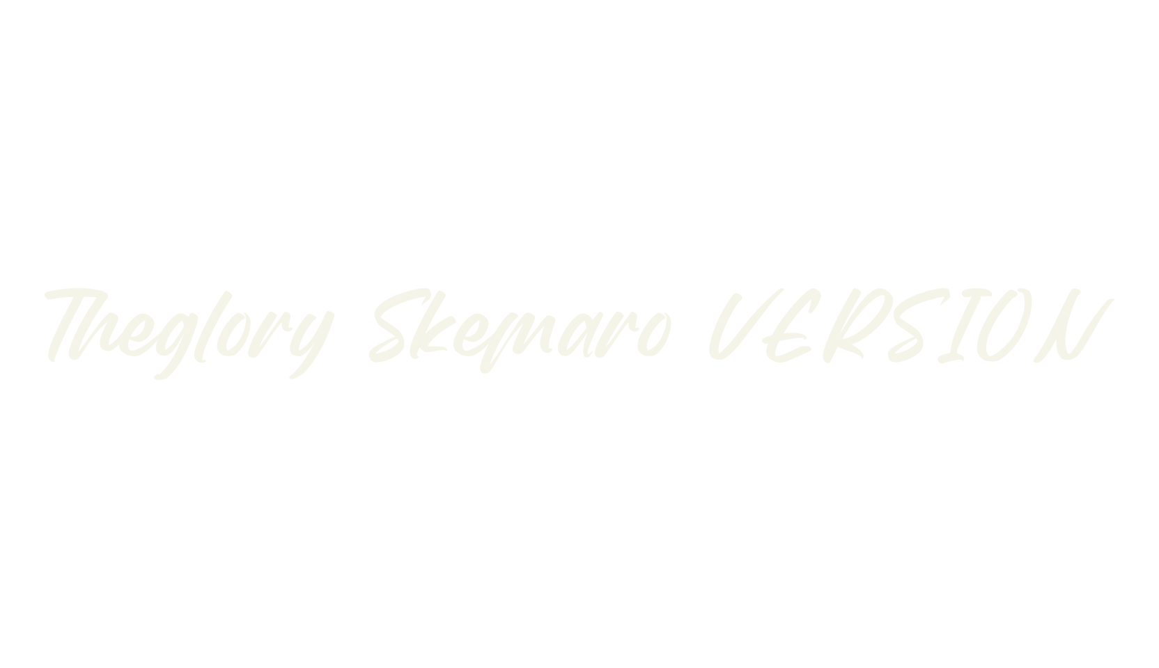 Theglory Skemaro VERSION, script font preview