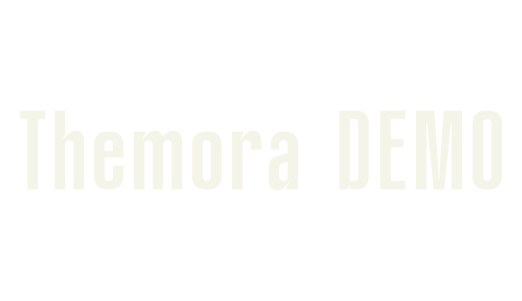 Themora DEMO, condensed font preview