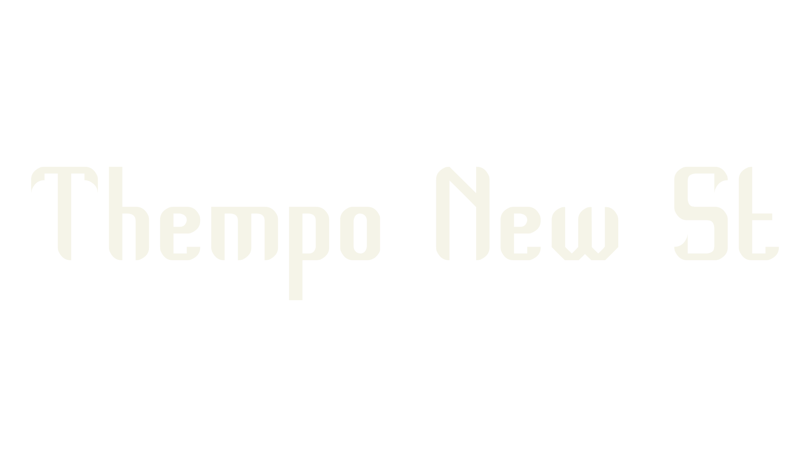 Thempo New St, gothic font preview