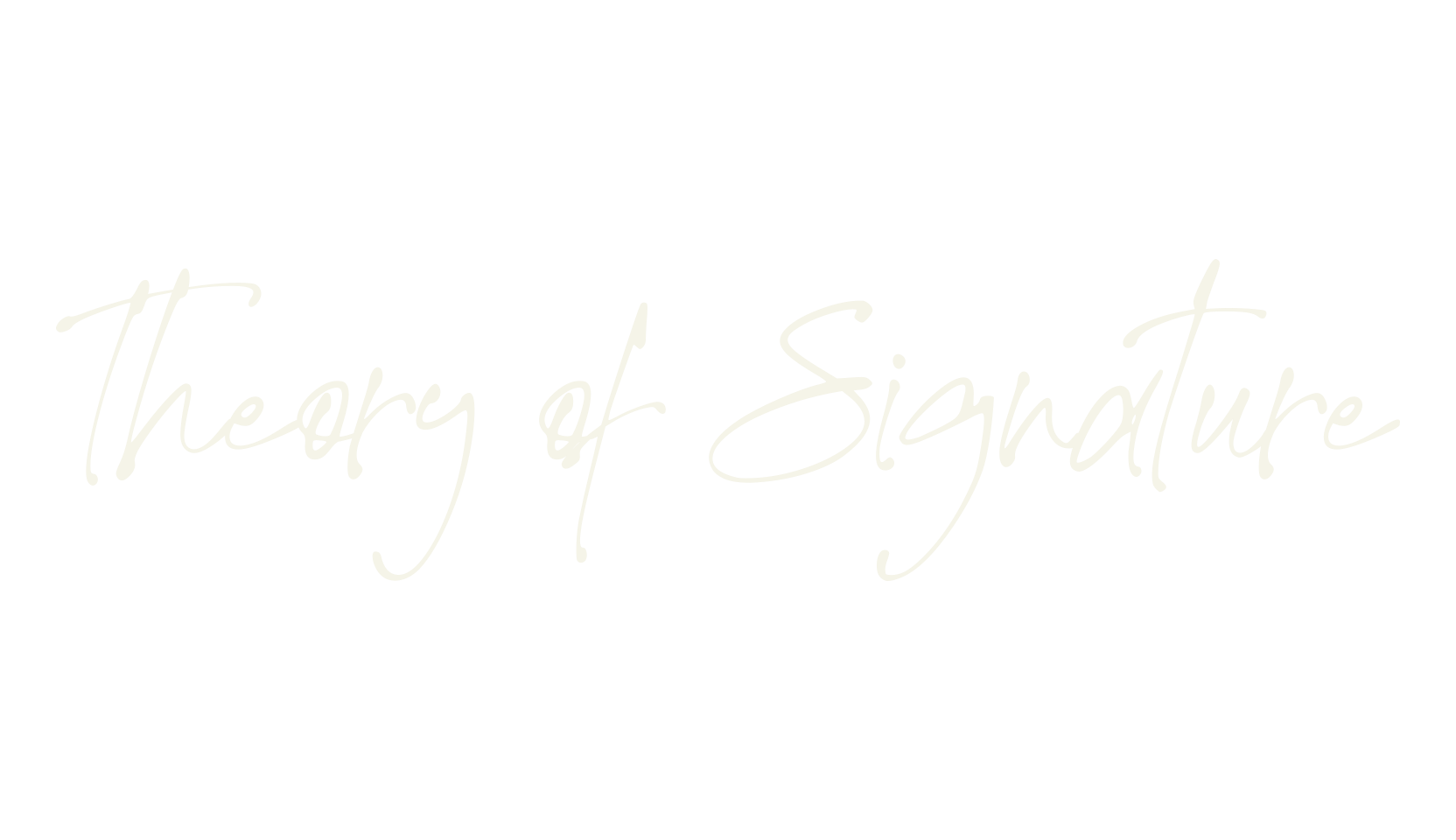 Theory of Signature, signature font preview