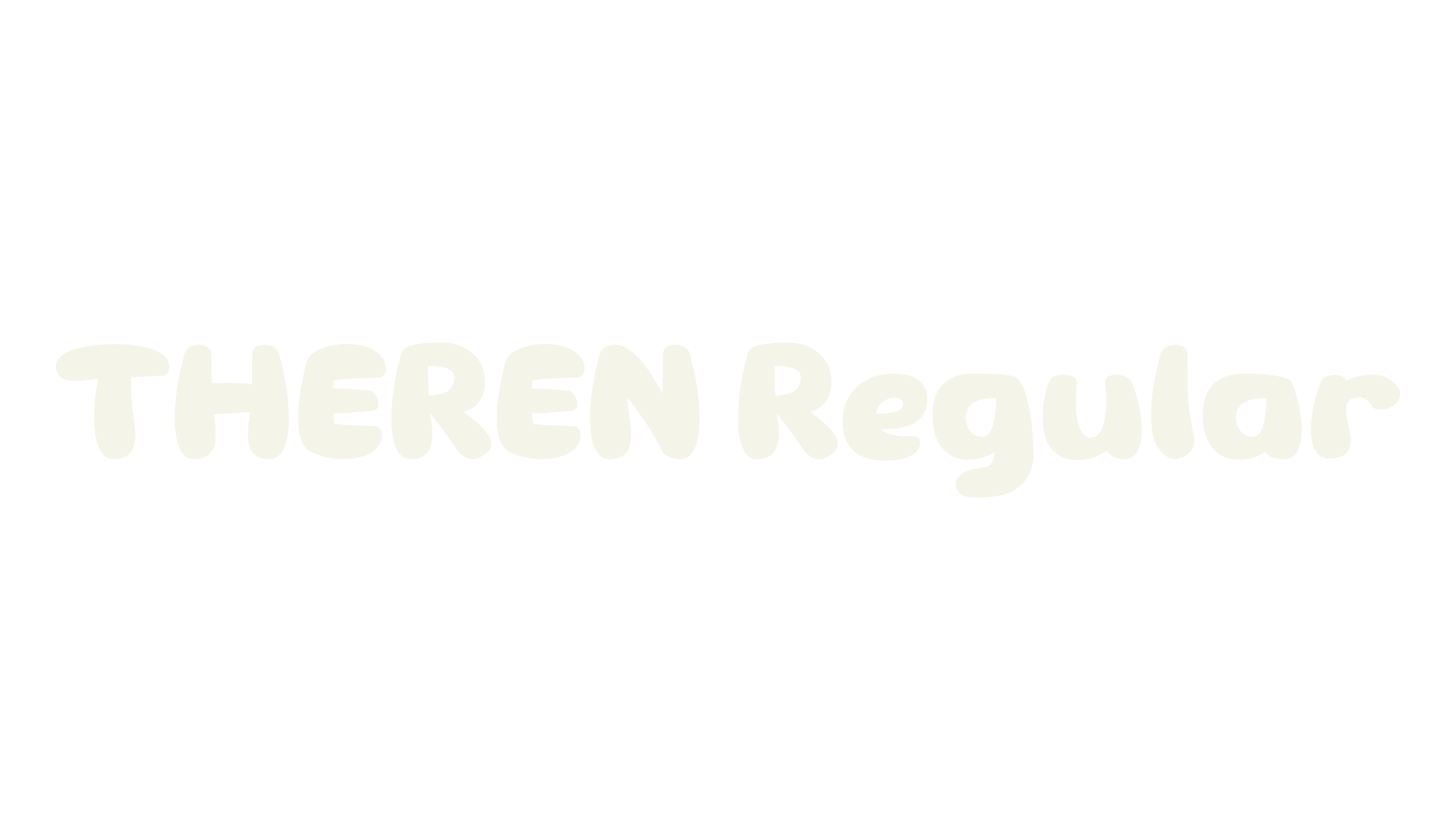 THEREN Regular, gaming font preview