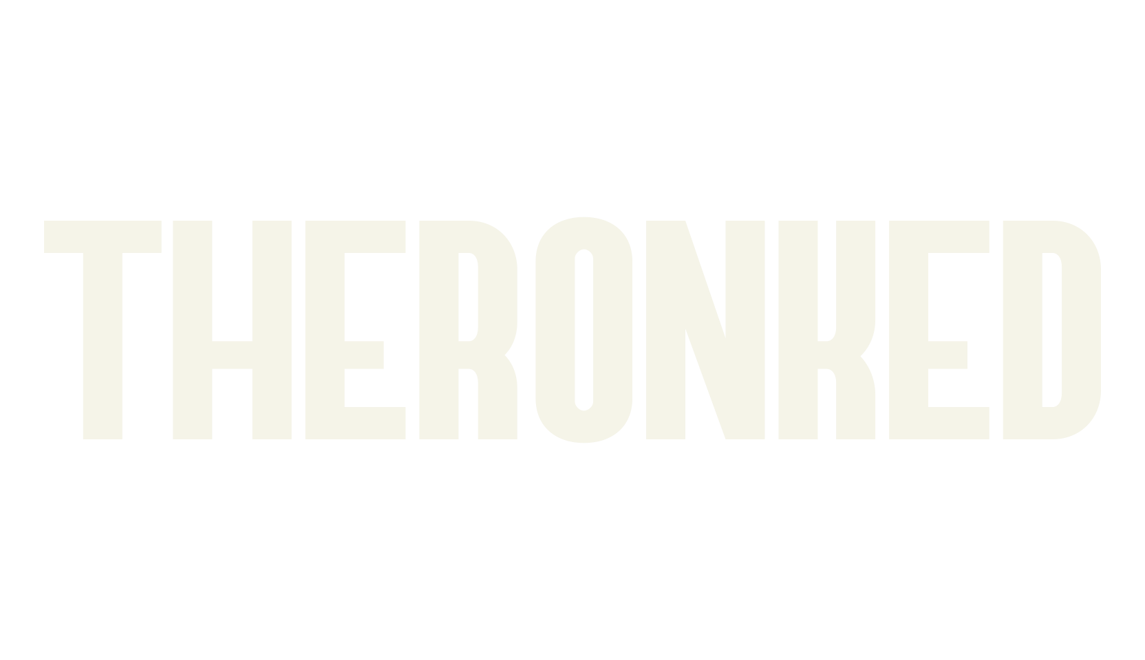 Theronked, alphabet font preview