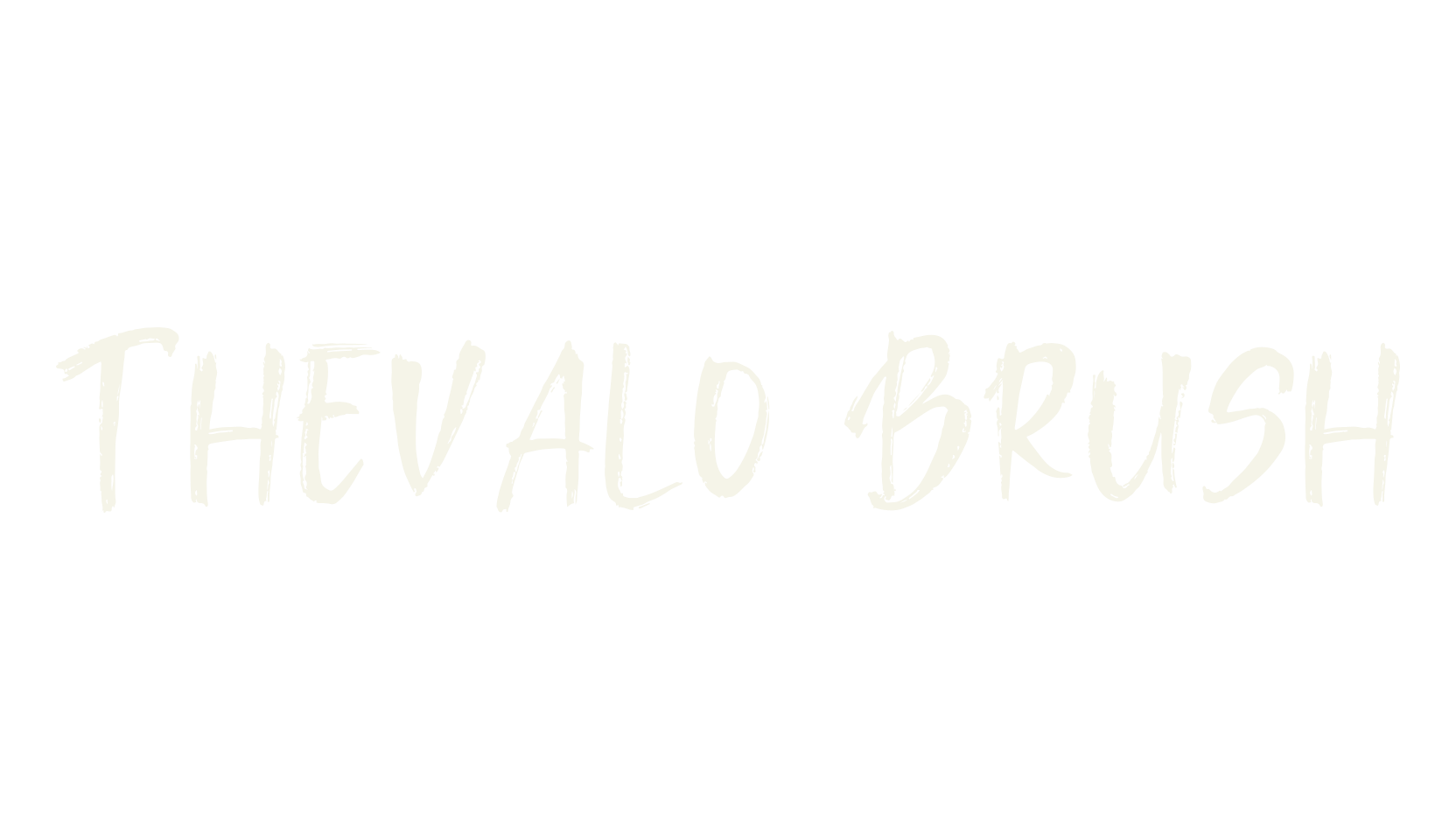 Thevalo Brush, brush font preview