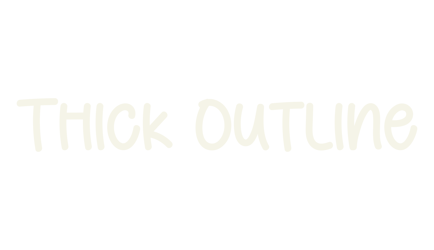 Thick Outline, fashion script font preview