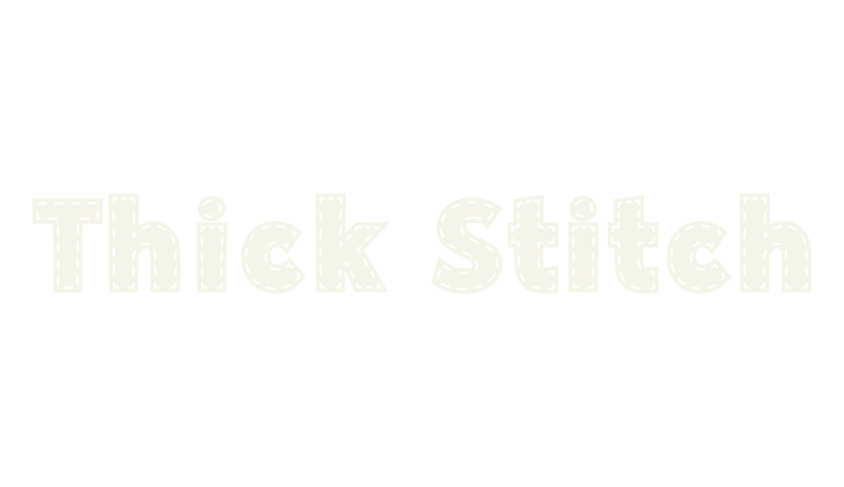 Thick Stitch, sans font preview