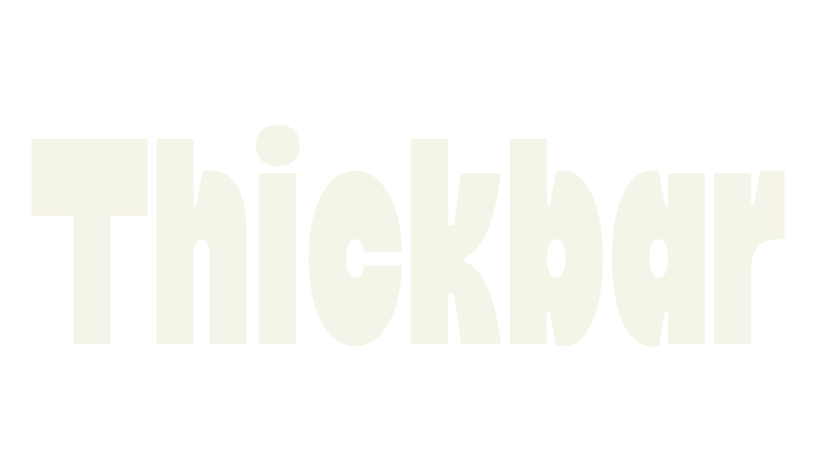 Thickbar, sans serif font preview
