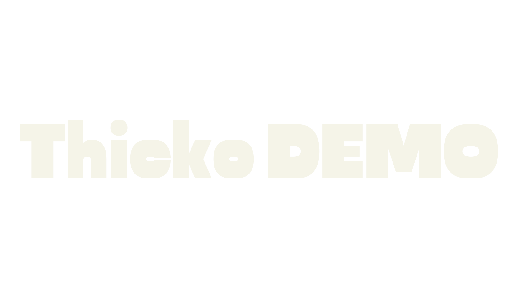 Thicko DEMO, bold font preview