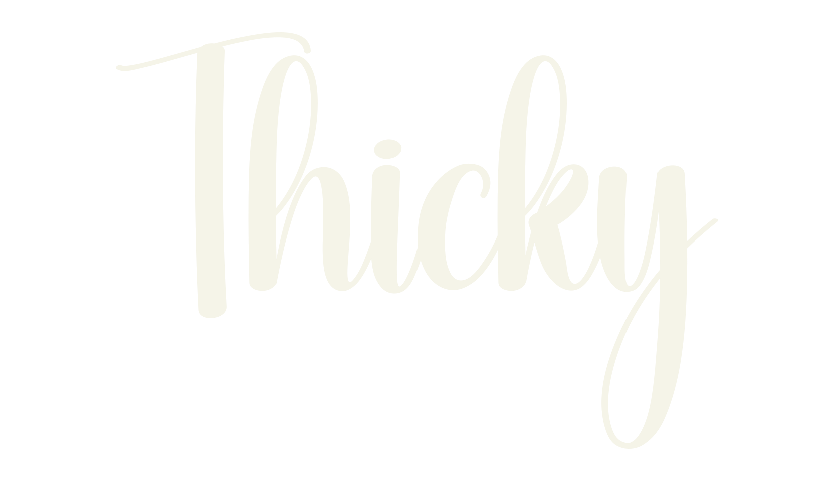 Thicky, calligraphy font preview