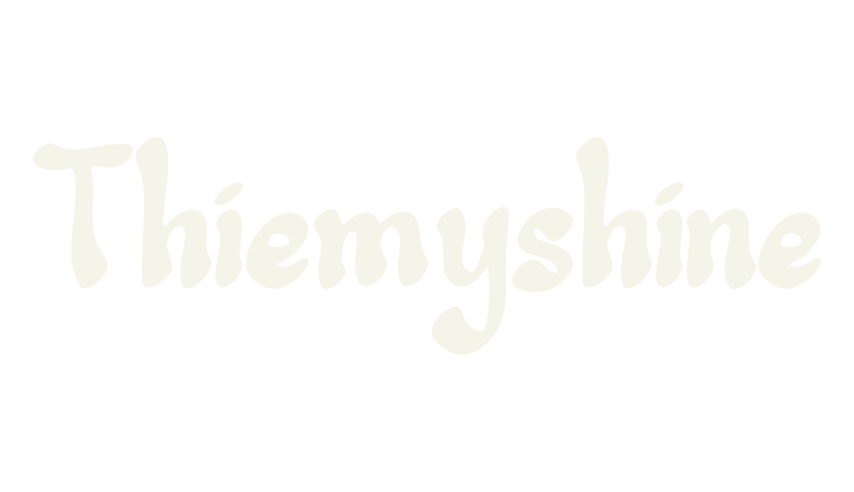 Thiemyshine, cursive font preview