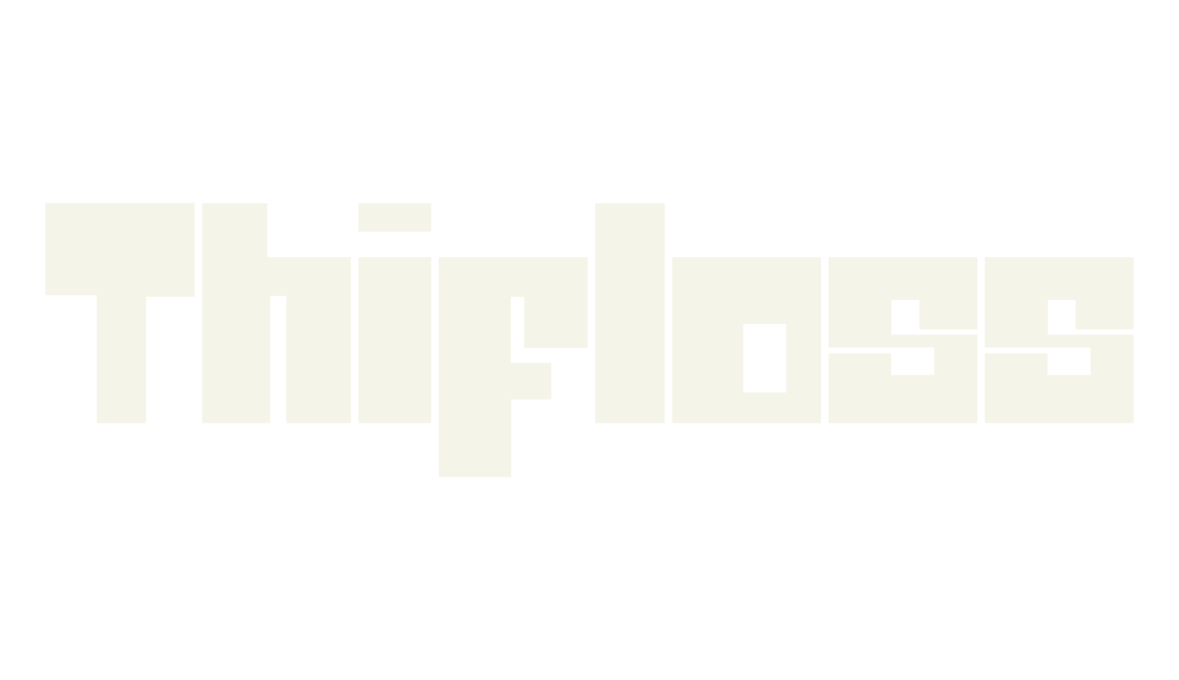 Thifloss, block font preview