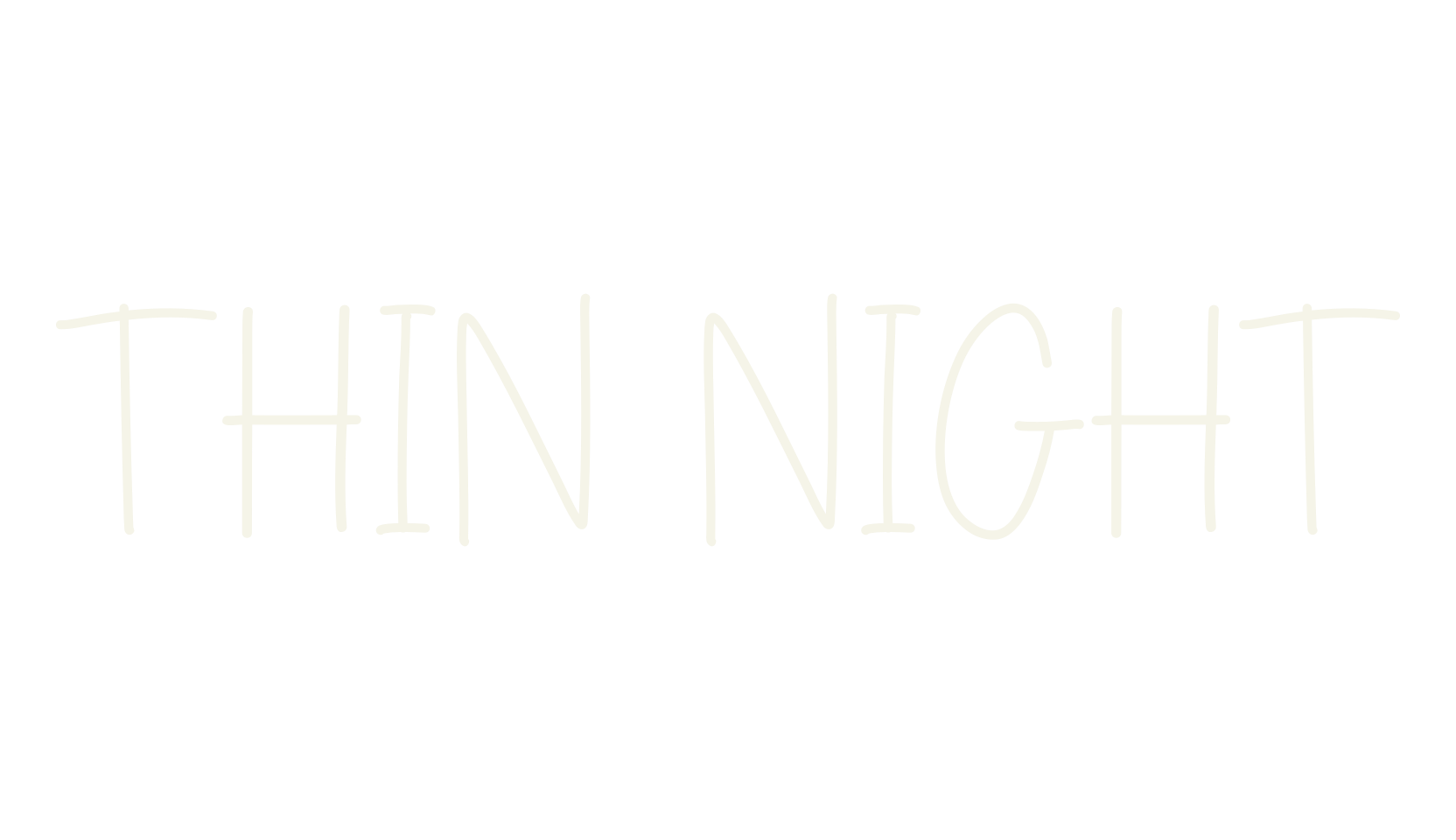 THIN NIGHT, sans serif font preview