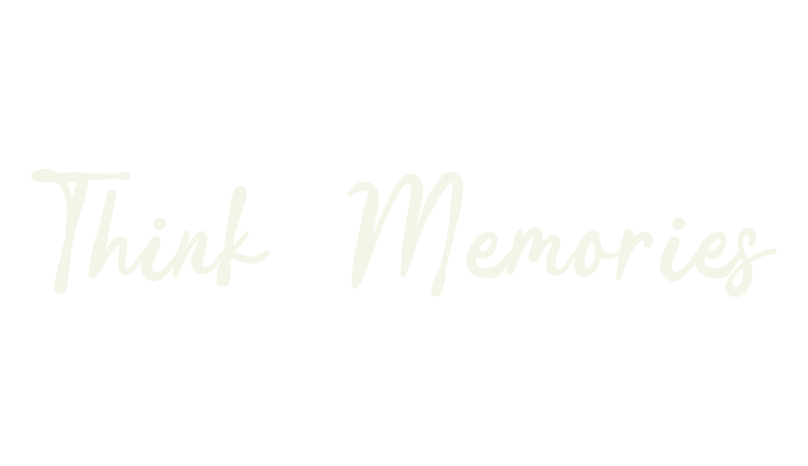 Think Memories, cursive font preview