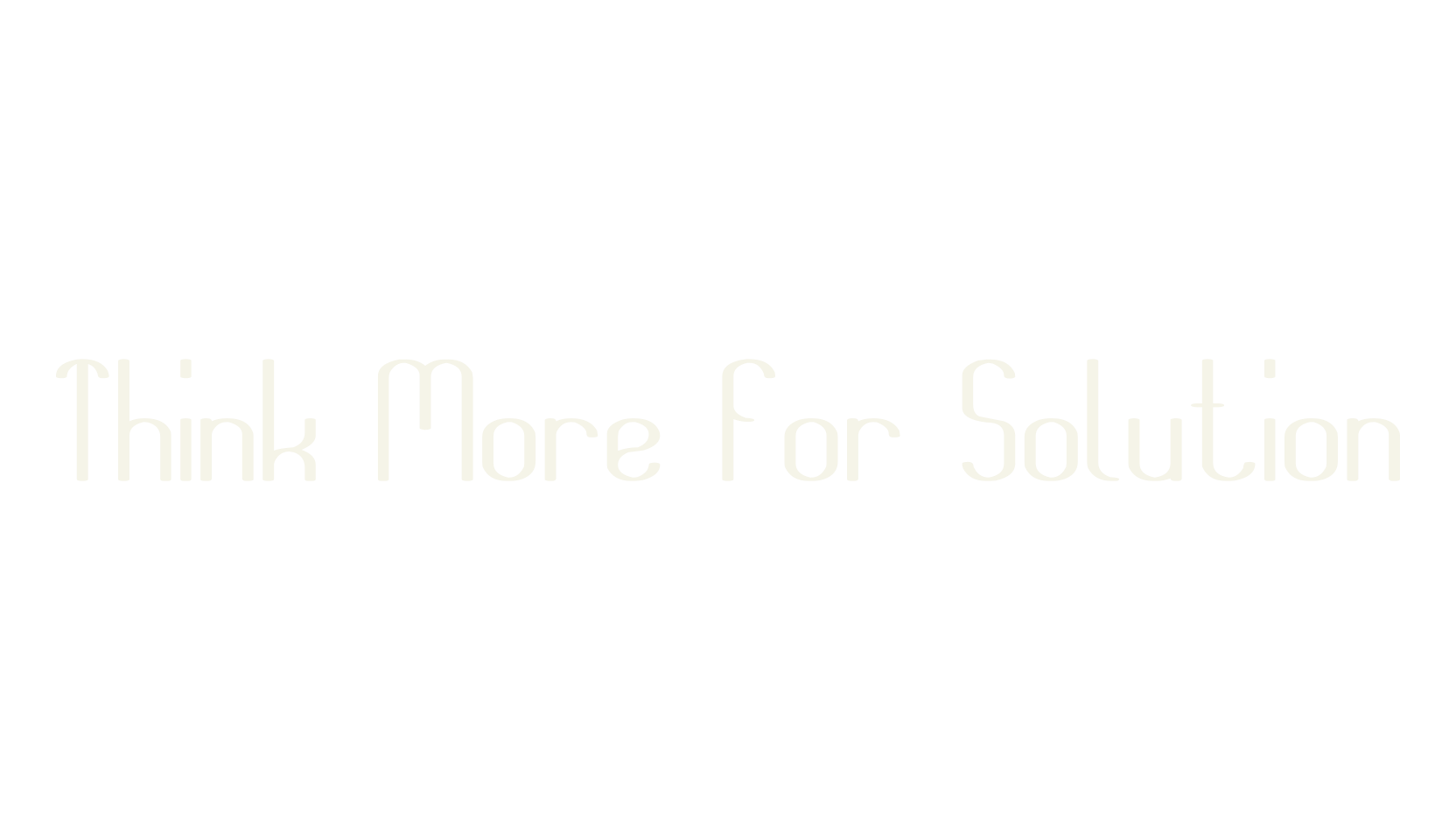 Think More for Solution, sans font preview