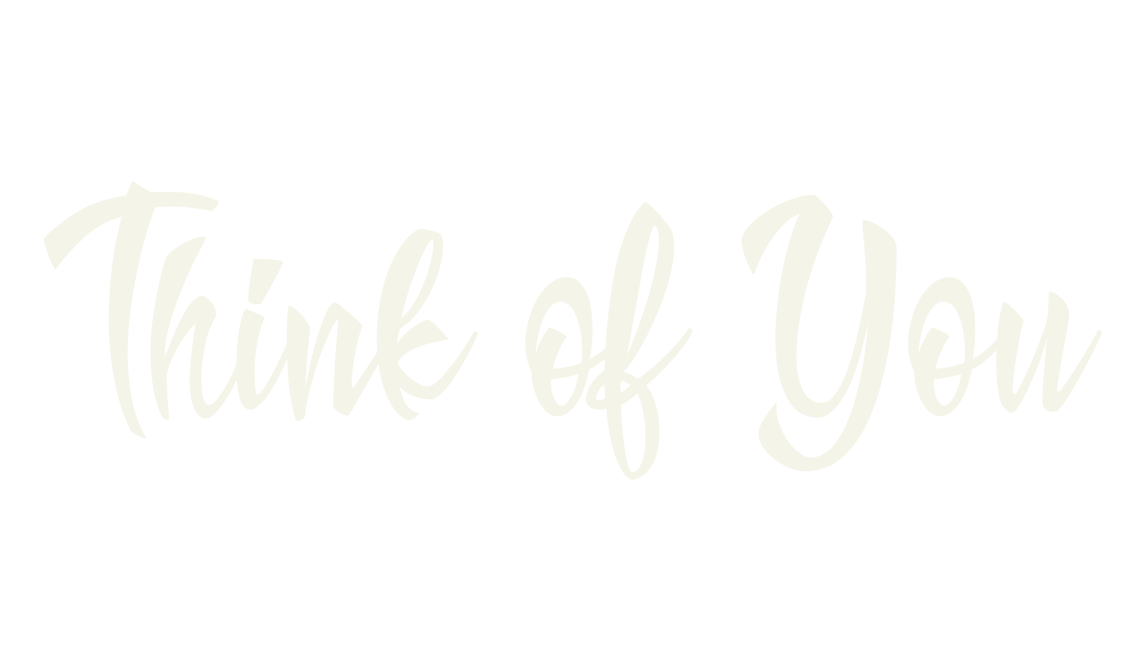 Think of You, fashion script font preview