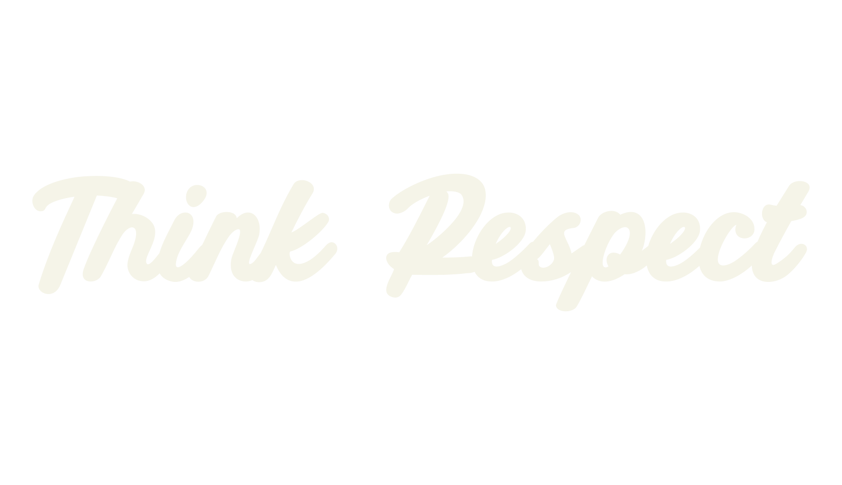 Think Respect, script font preview
