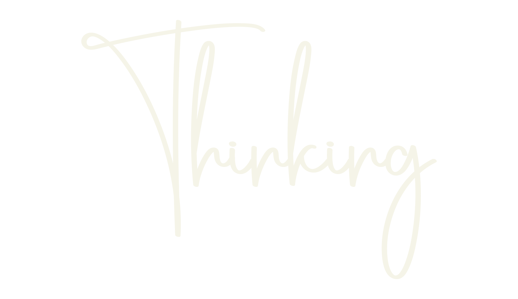Thinking, calligraphy font preview