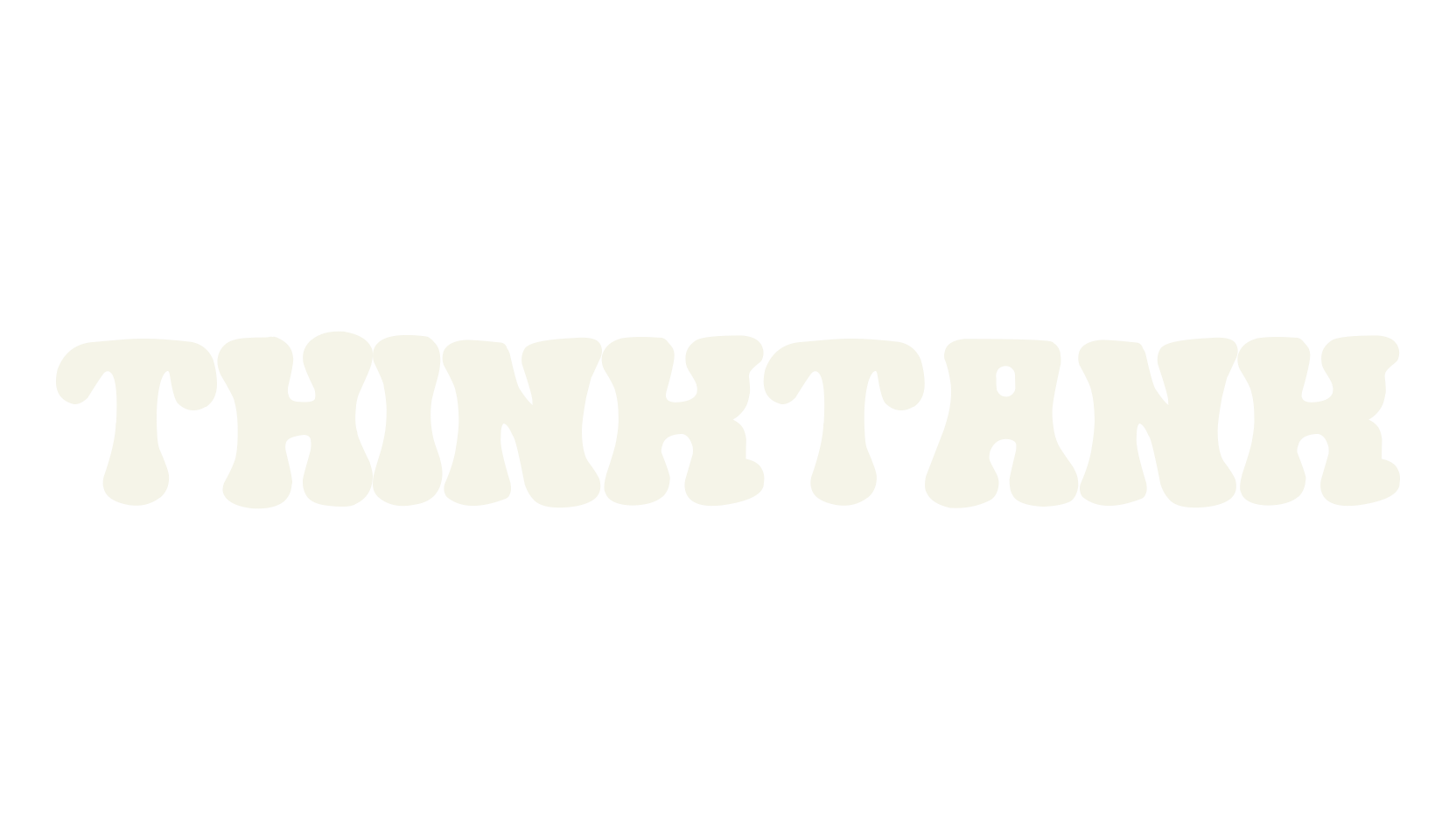 THINKTANK, bubble letters font preview