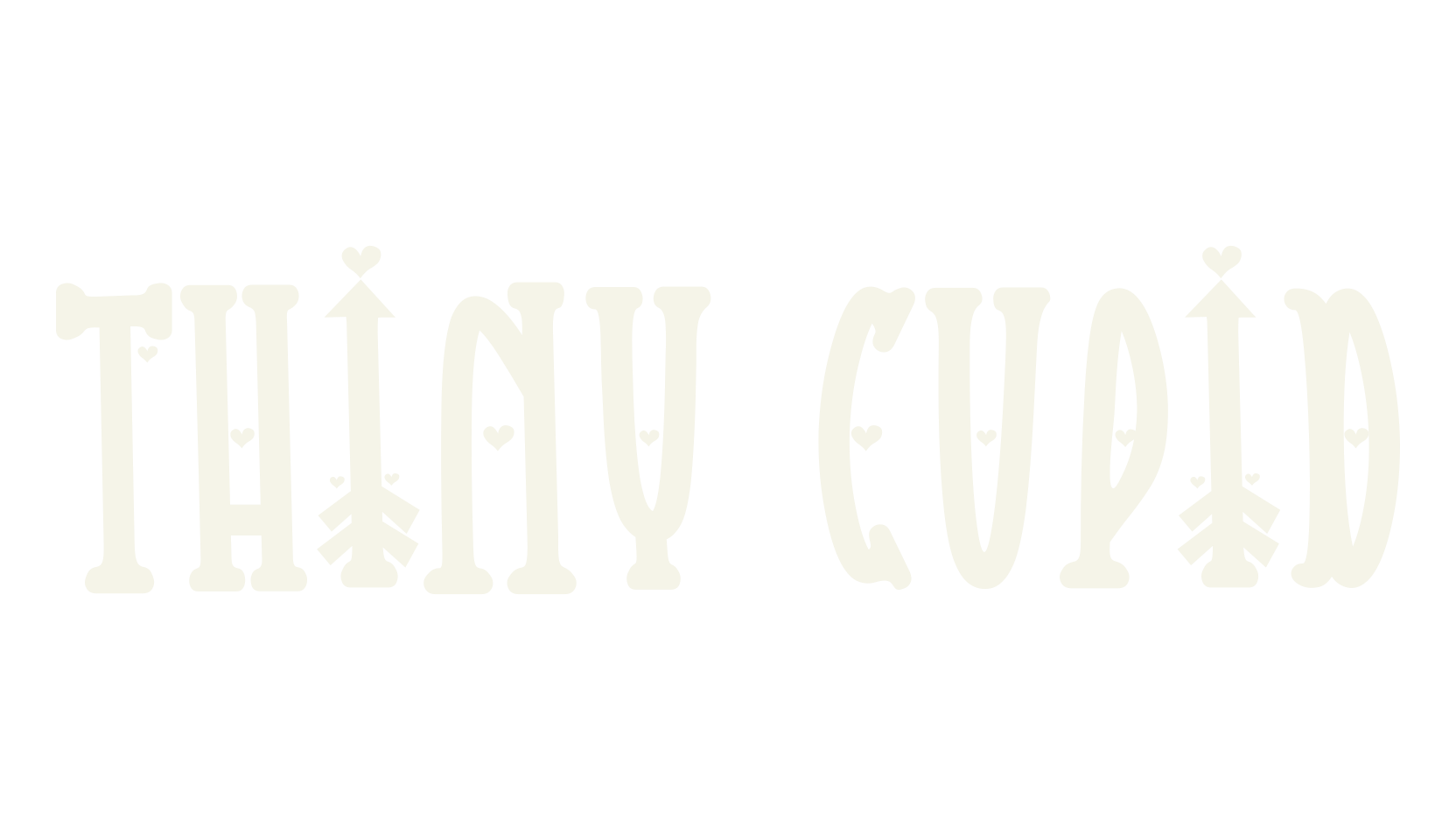 Thiny Cupid, heart font preview