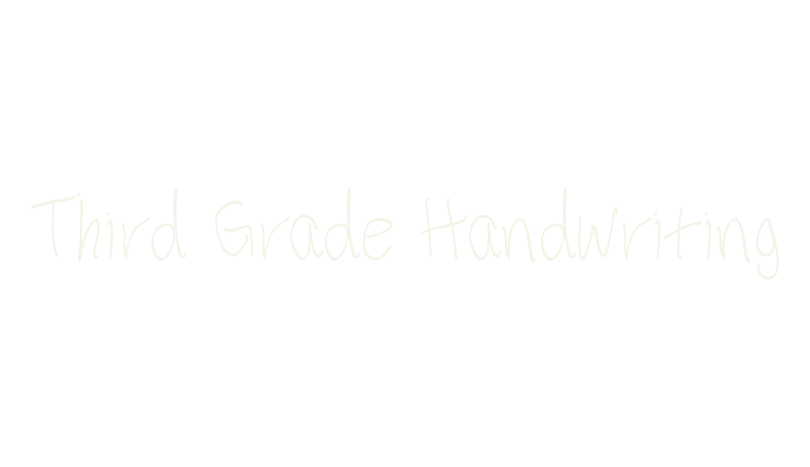 Third Grade Handwriting, handwriting font preview