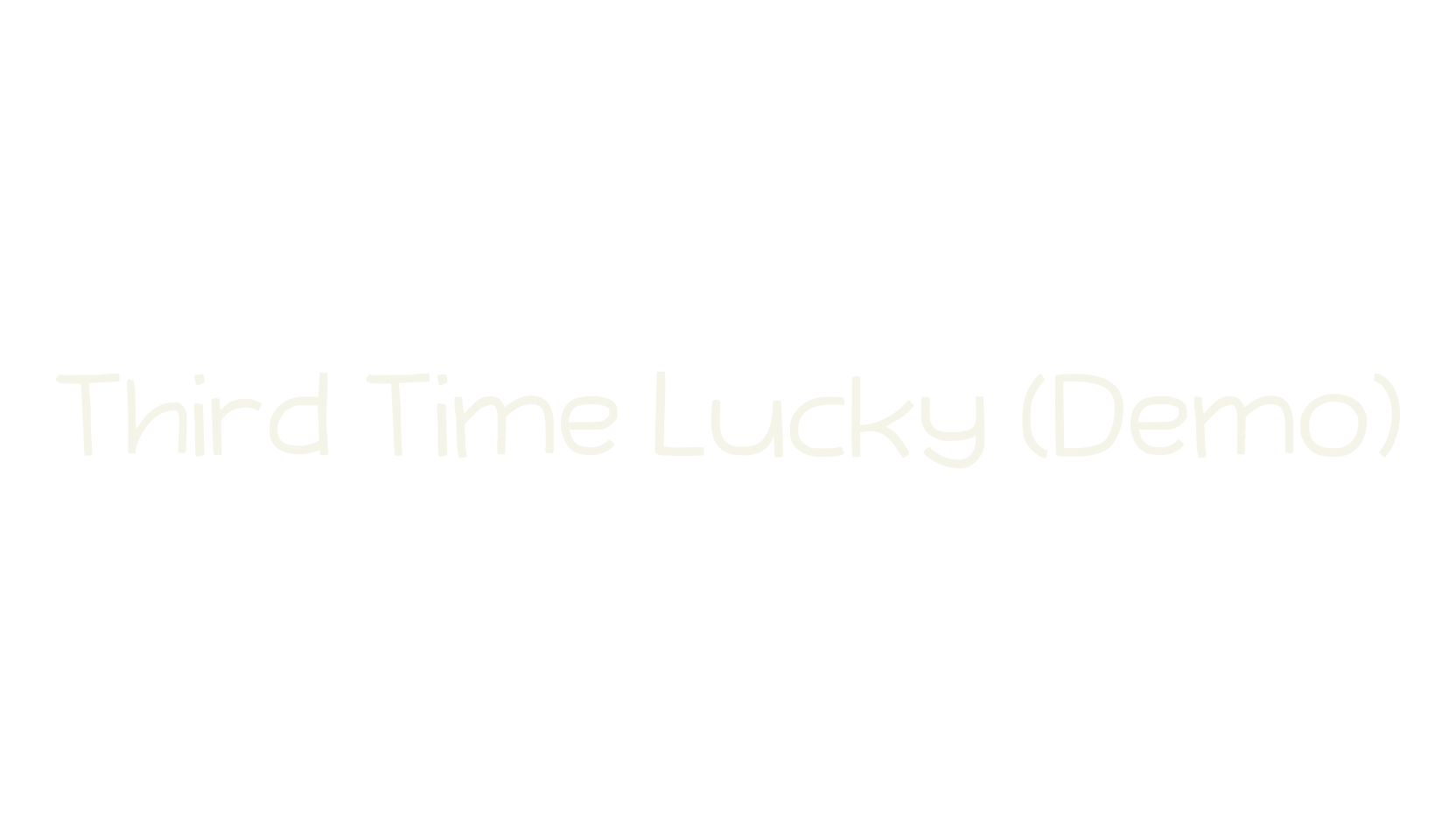 Third Time Lucky (Demo), display market font preview