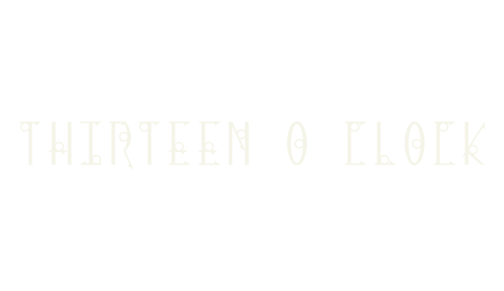 Thirteen O Clock, display market font preview