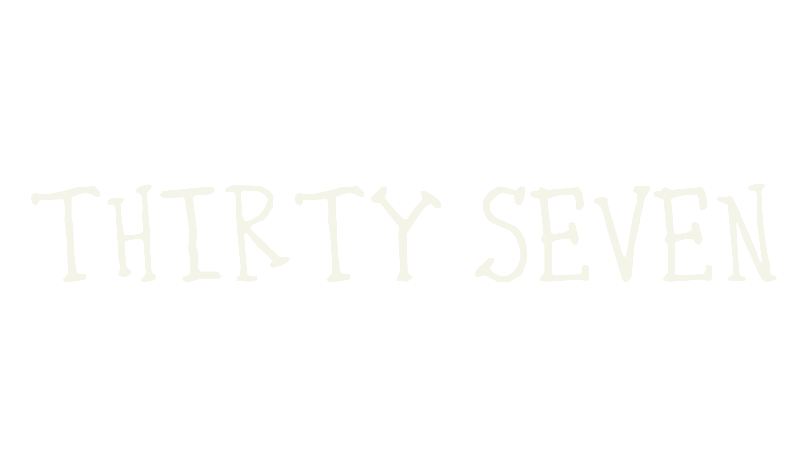 Thirty Seven, handwriting font preview