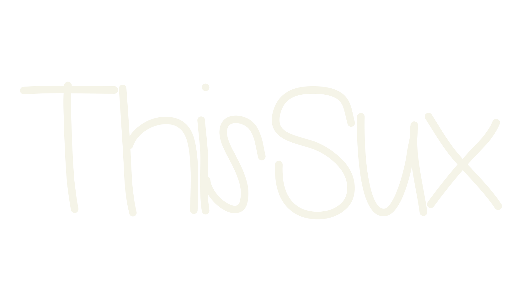 ThisSux, handwritten font preview