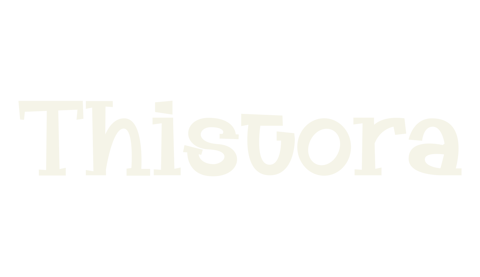 Thistora, cartoon font preview