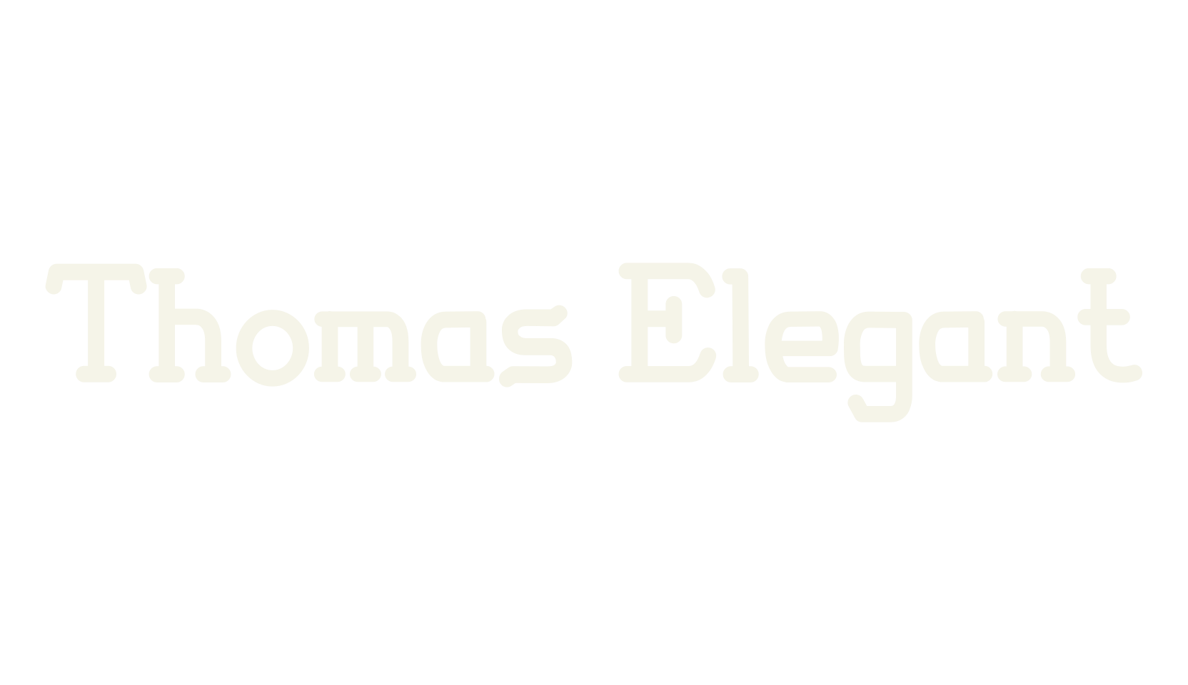 Thomas Elegant, typewriter font preview