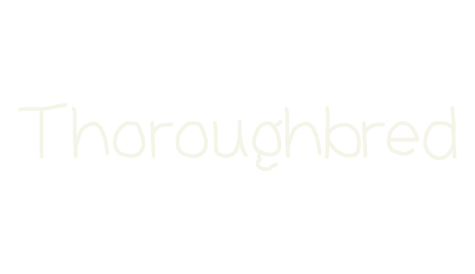 Thoroughbred, handwritten font preview
