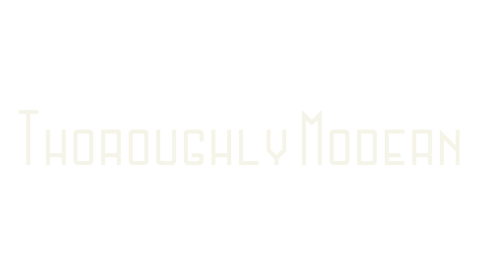 Thoroughly Modern, modern font preview