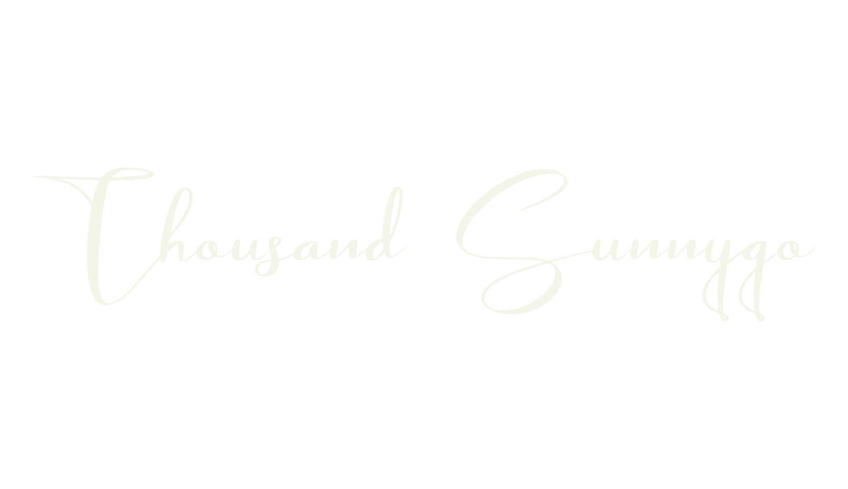 Thousand Sunnygo, cursive font preview