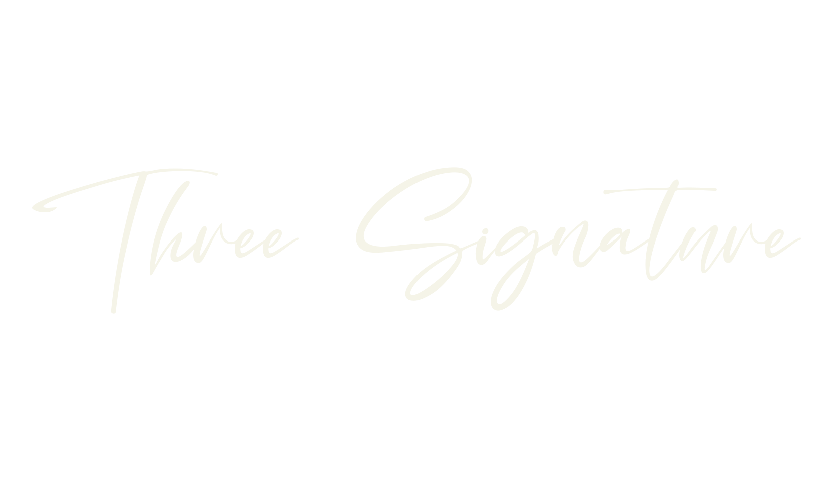 Three Signature, fashion sign font preview