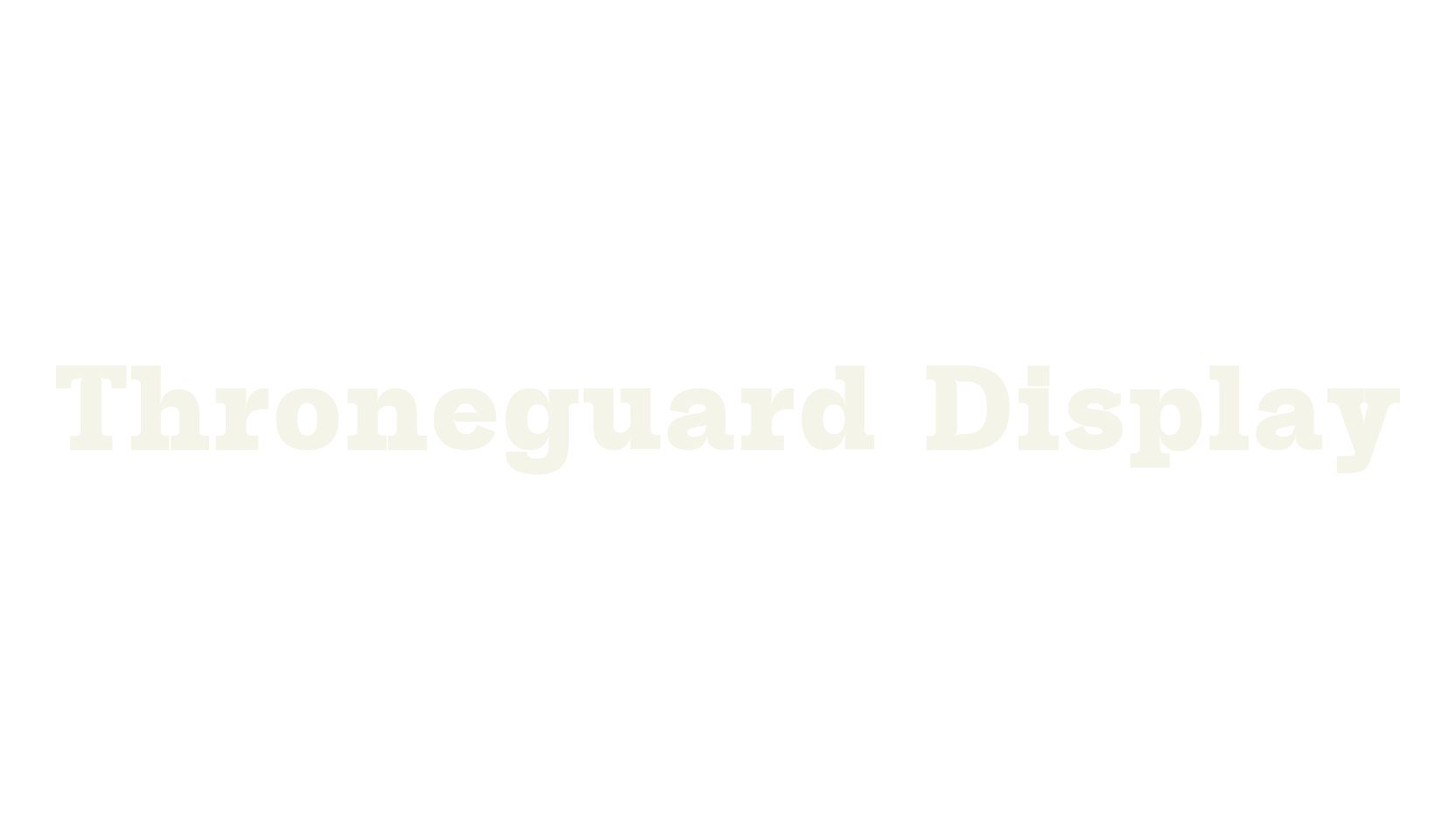 Throneguard Display, gothic font preview