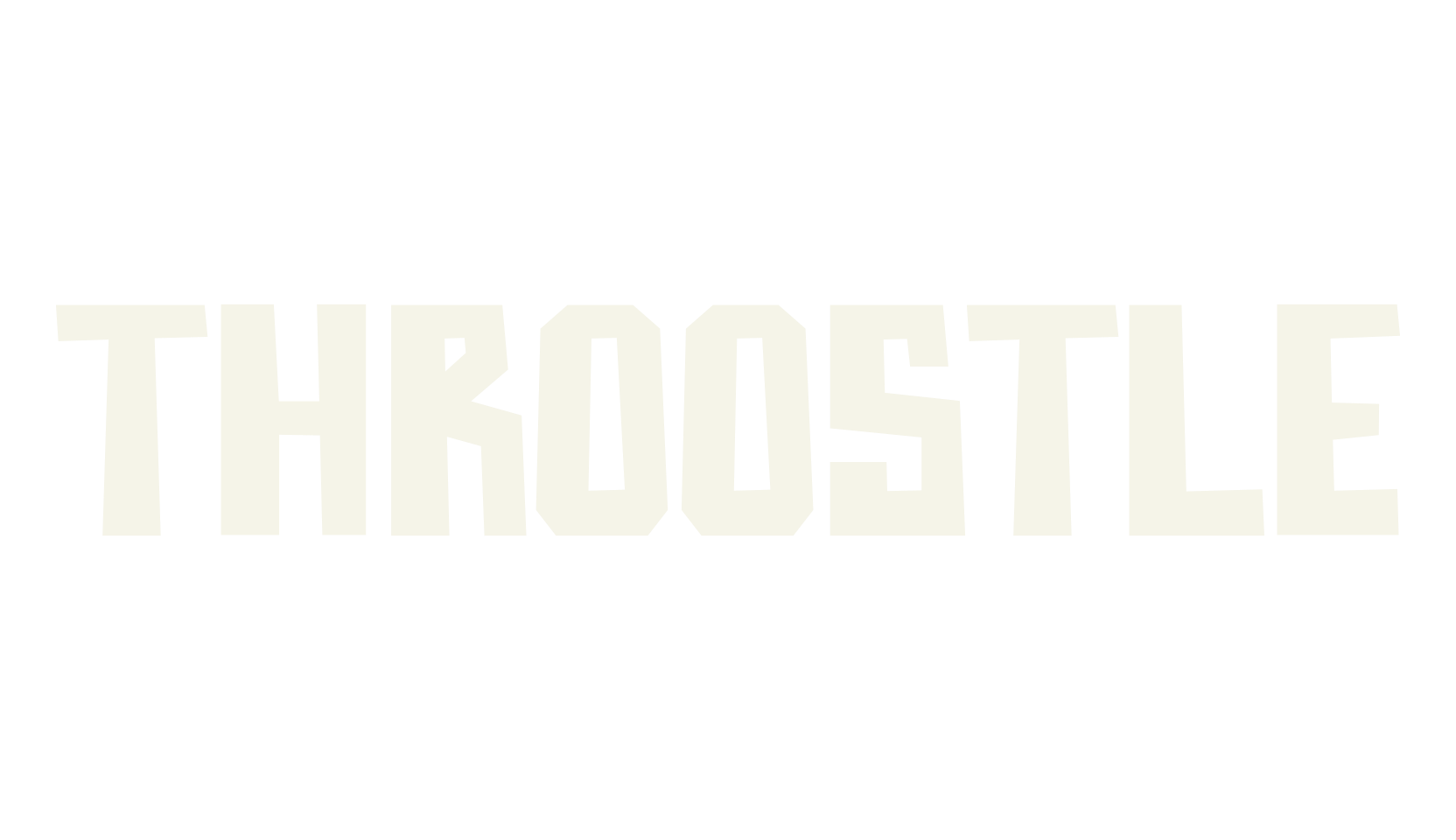 Throostle, swirly font preview