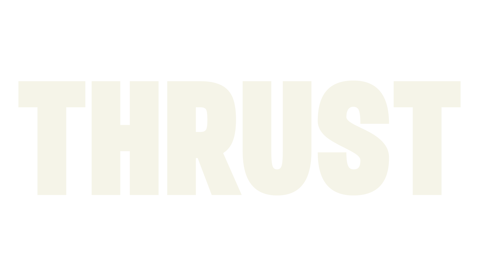 Thrust, italic font preview