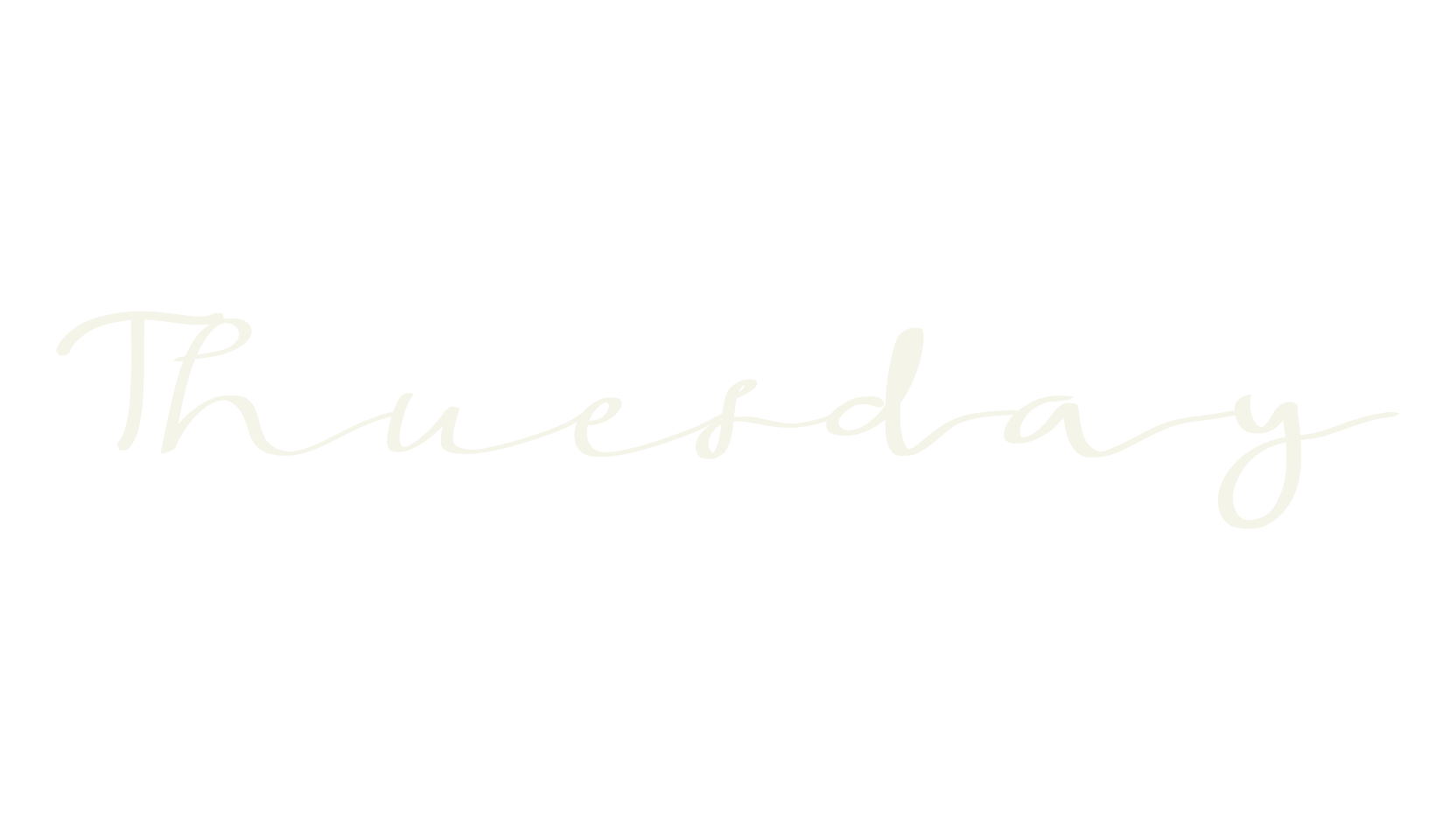 Thuesday, calligraphy font preview