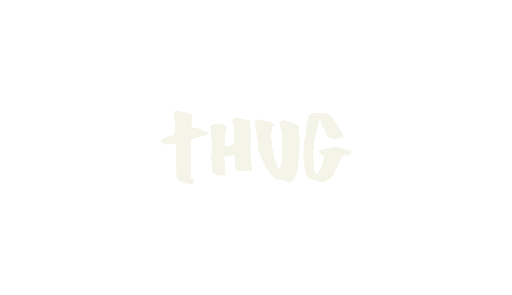 Thug, handwritten font preview