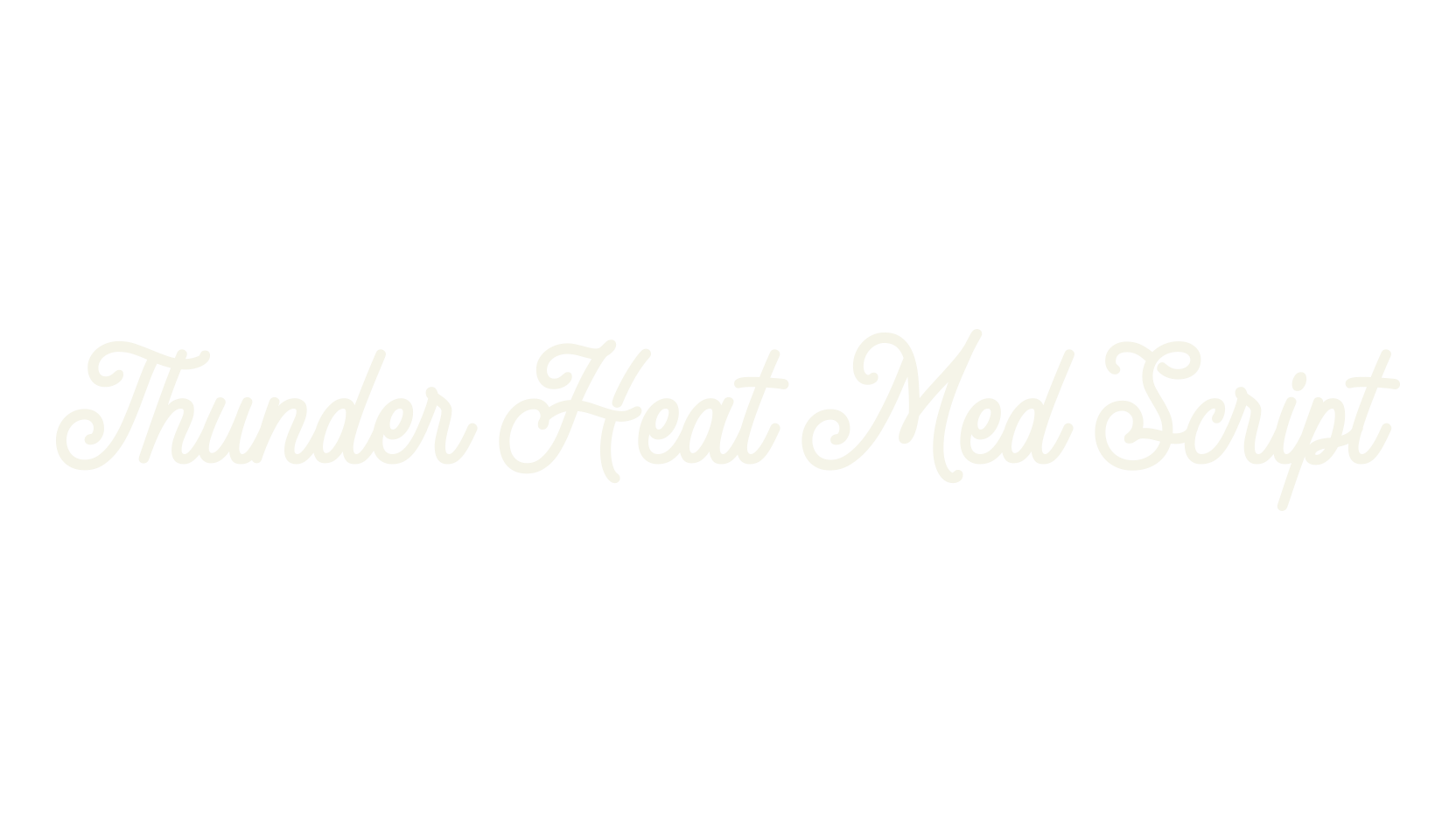 Thunder Heat Med Script, sans font preview